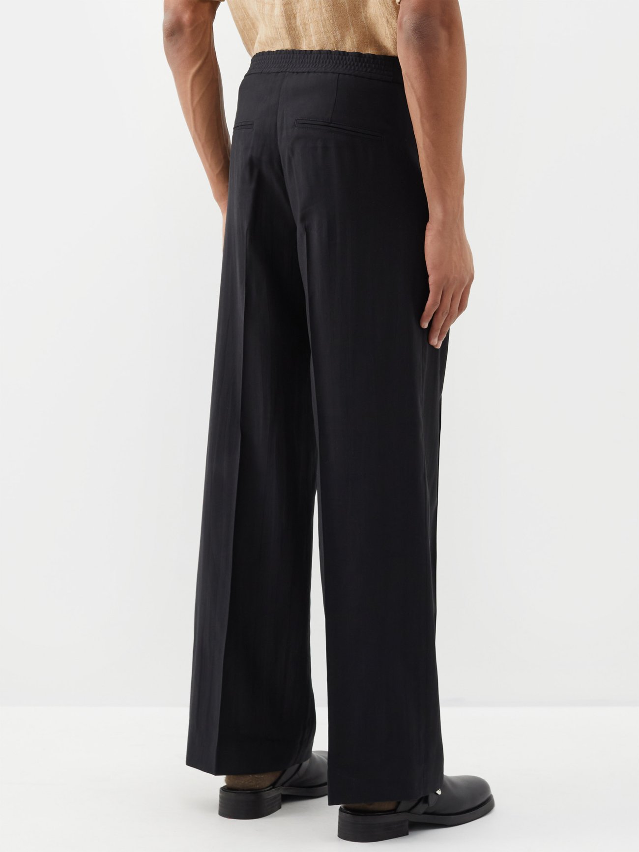 Black Sailor elasticated-waist twill trousers | Our Legacy