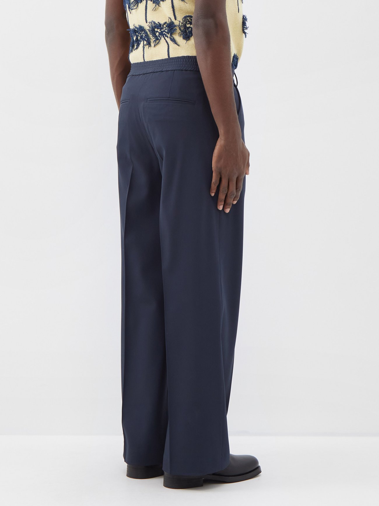 Navy Sailor wool wide-leg suit trousers | Our Legacy