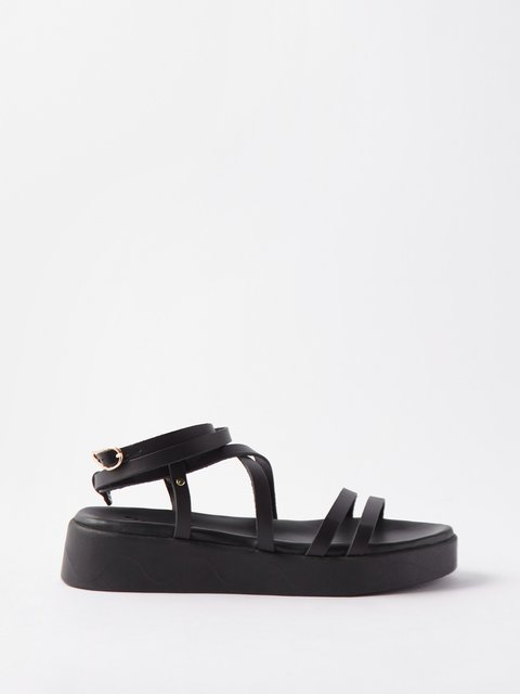 Aristea wraparound strap flatform sandals video