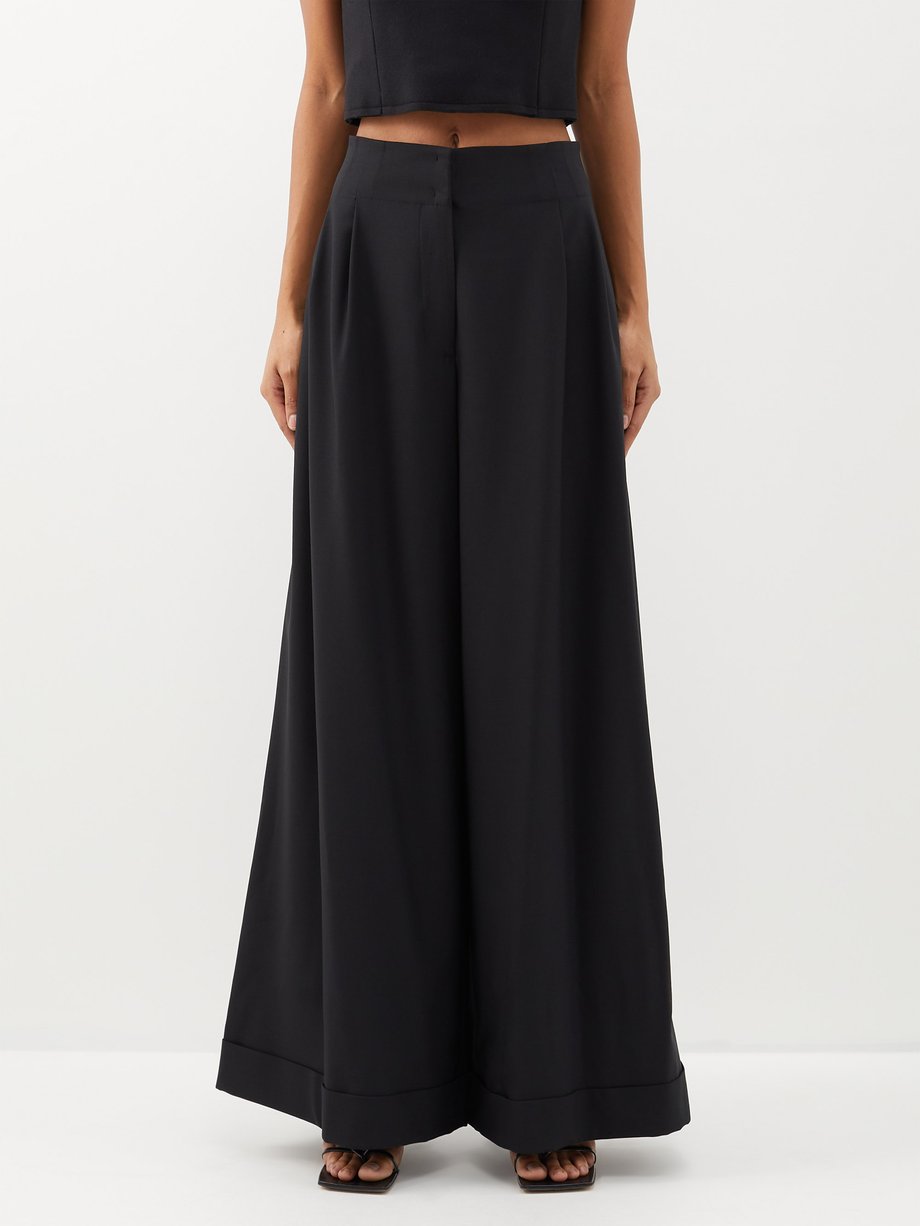 Pucci Pleated wool-blend wide-leg trousers