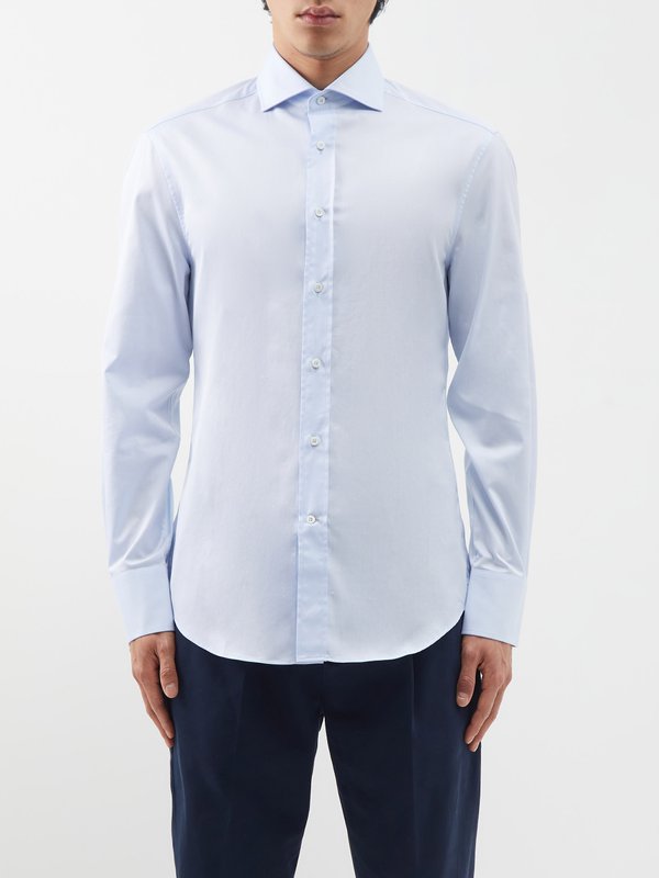 Brunello Cucinelli Slim-fit cotton-poplin shirt