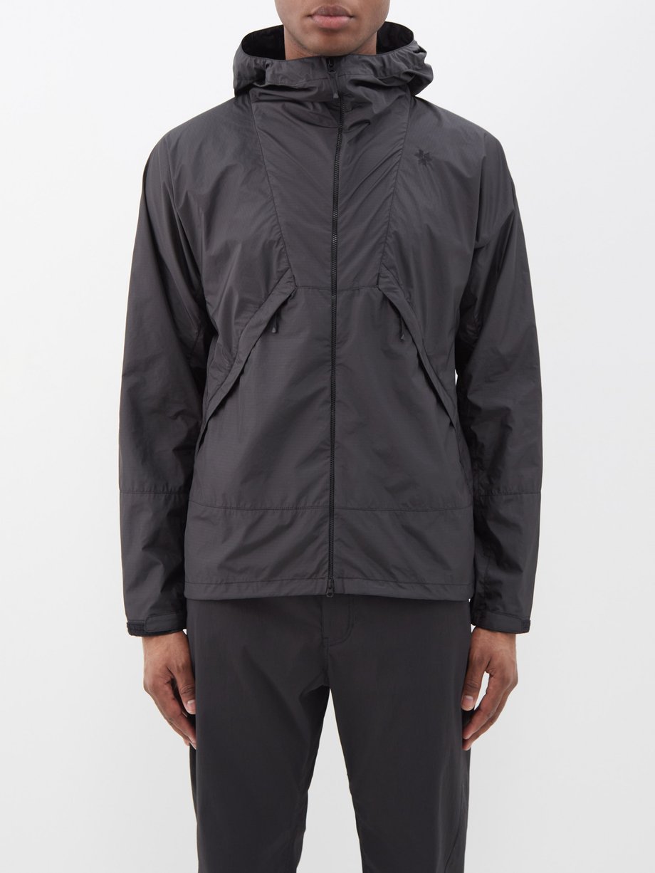 Black Packable lightweight-ripstop hooded jacket | GOLDWIN | MATCHES UK