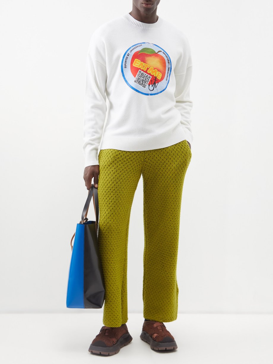 White Eat Me crew-neck sweater | JW Anderson | MATCHES UK