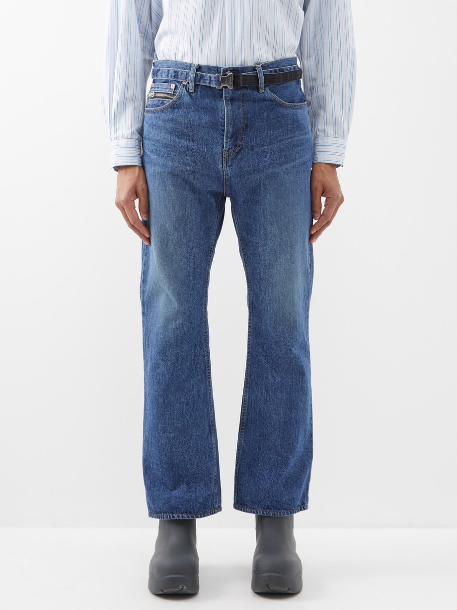 大人気☆ sacai サカイ sacai 23SS「Boot Cut Denim Pants」ベルテッド