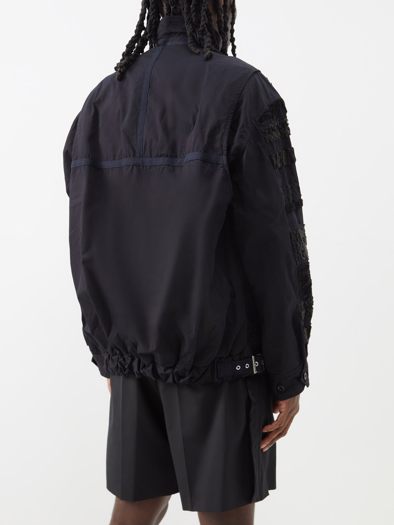 Sacai Khaki Eric Haze Edition Bandana Print Bomber Jacket In Grün