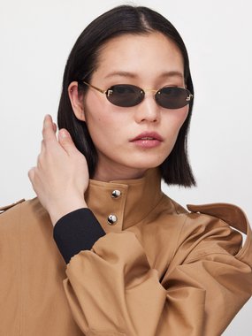 Fendi Eyewear Fendi Rimless round metal sunglasses