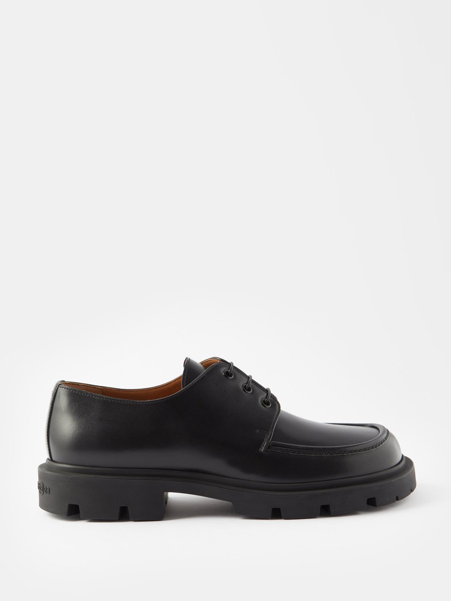 Black Ivy leather Derby shoes | Maison Margiela | MATCHESFASHION UK