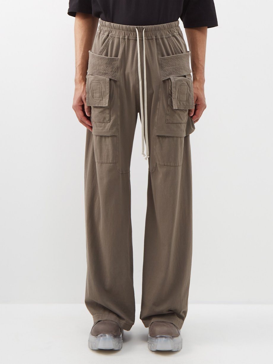 Creatch drawstring-waist cotton cargo trousers
