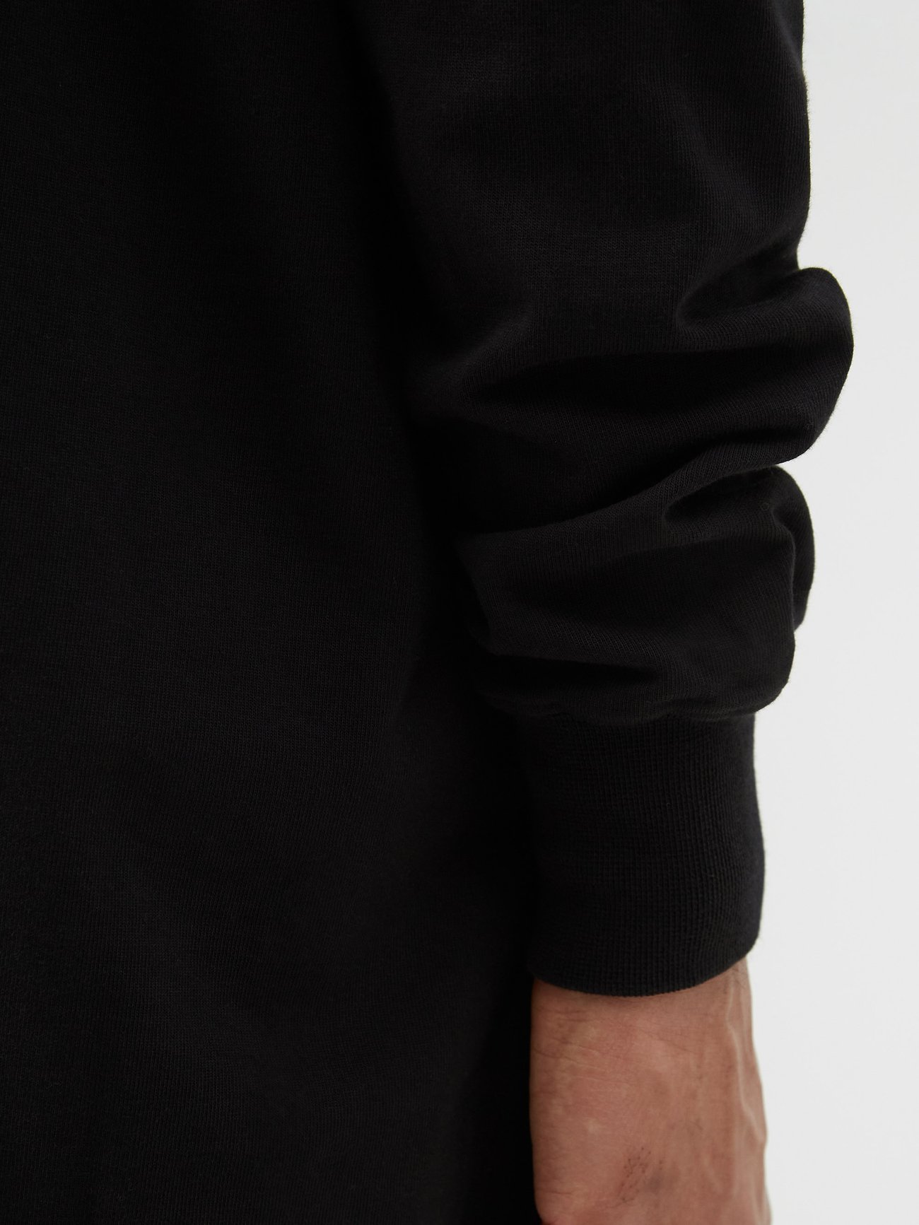 Black Eyelet cotton-jersey pullover hoodie, Rick Owens DRKSHDW
