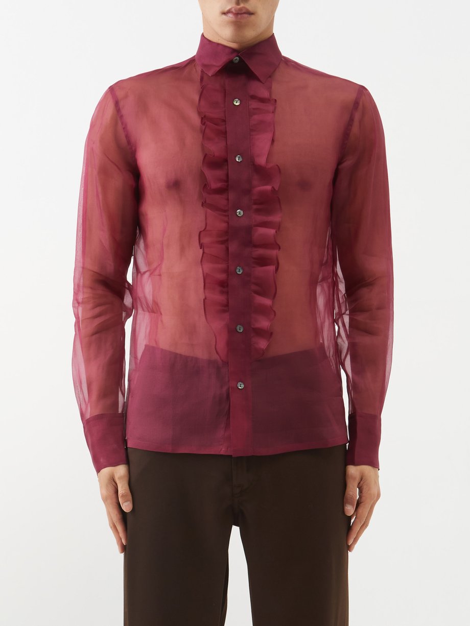 Sheer sales red shirt