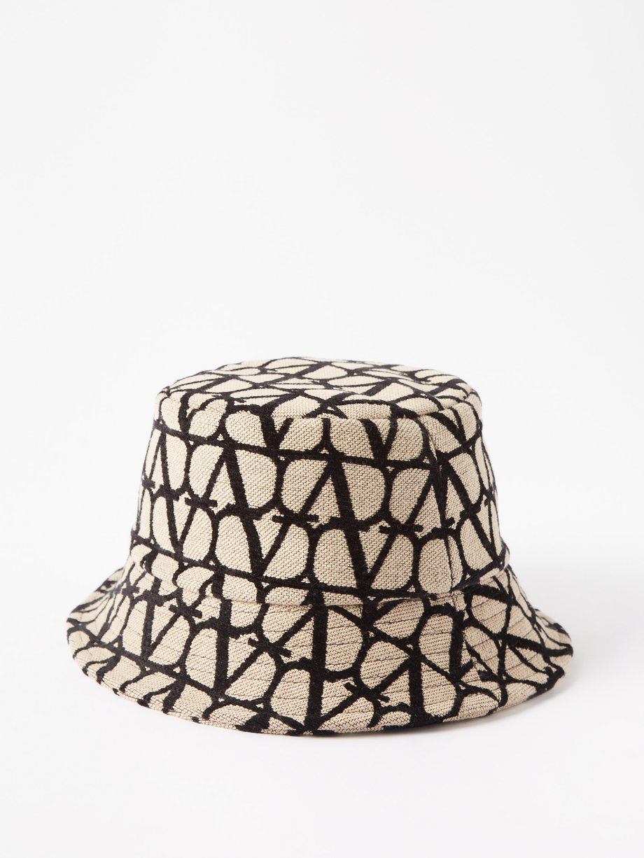 Beige Toile Iconographe jacquard twill bucket hat | Valentino