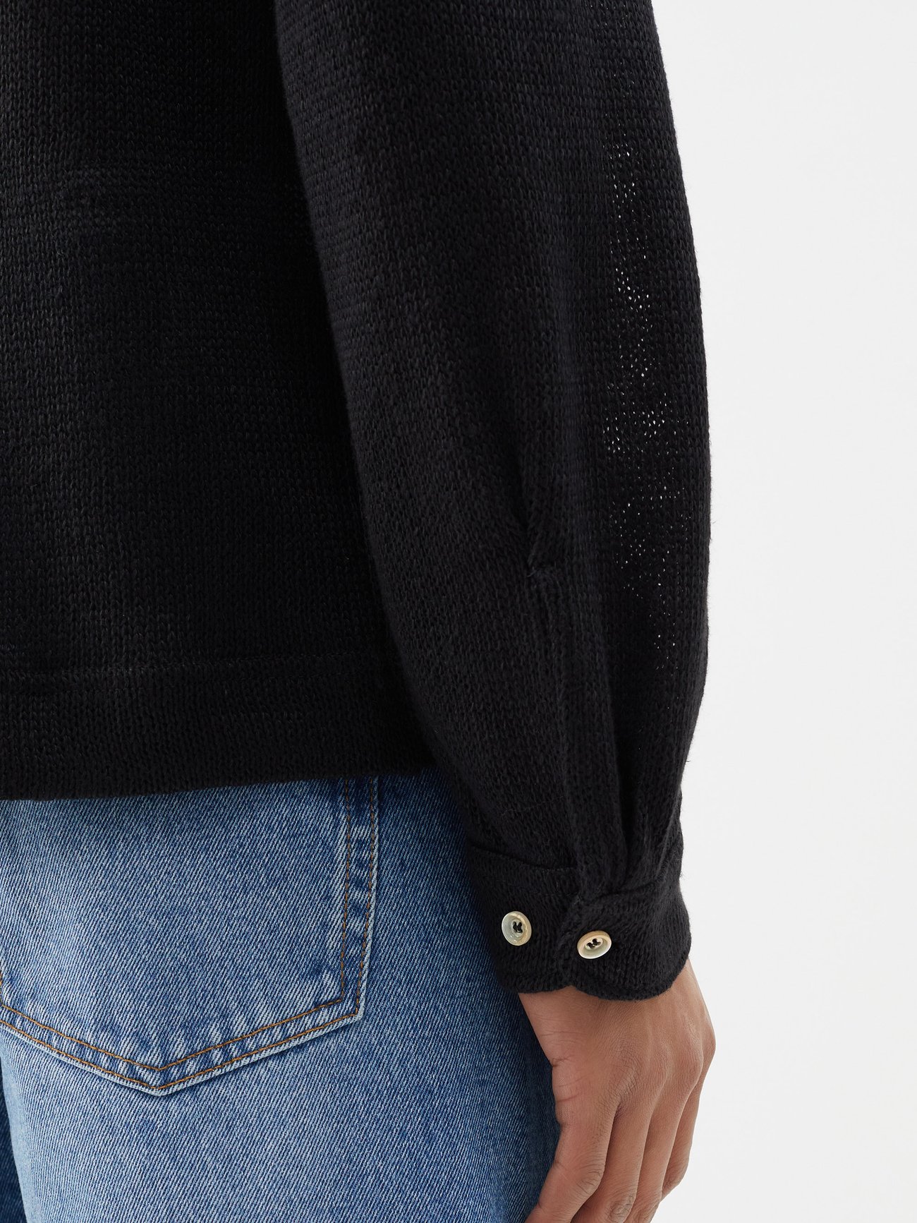 Black Garcia linen shirt | Séfr | MATCHESFASHION US