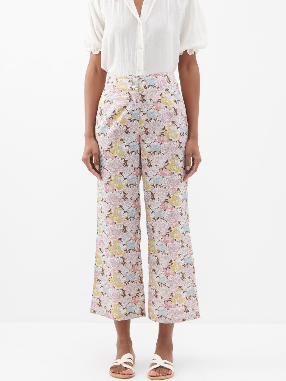 Organic Cotton Poplin Botanical Pajama Pants