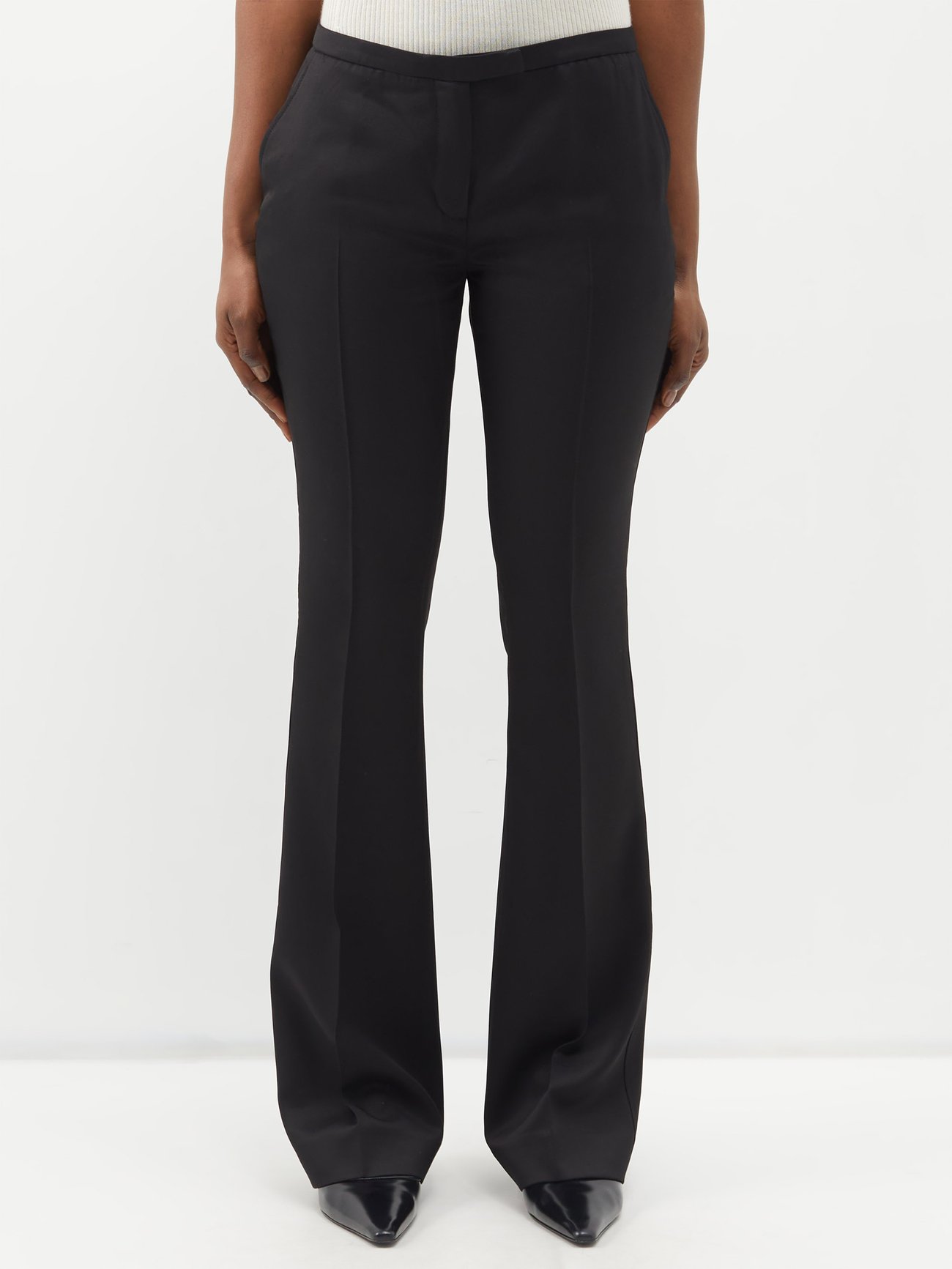 Piera low-rise crepe tailored trousers video