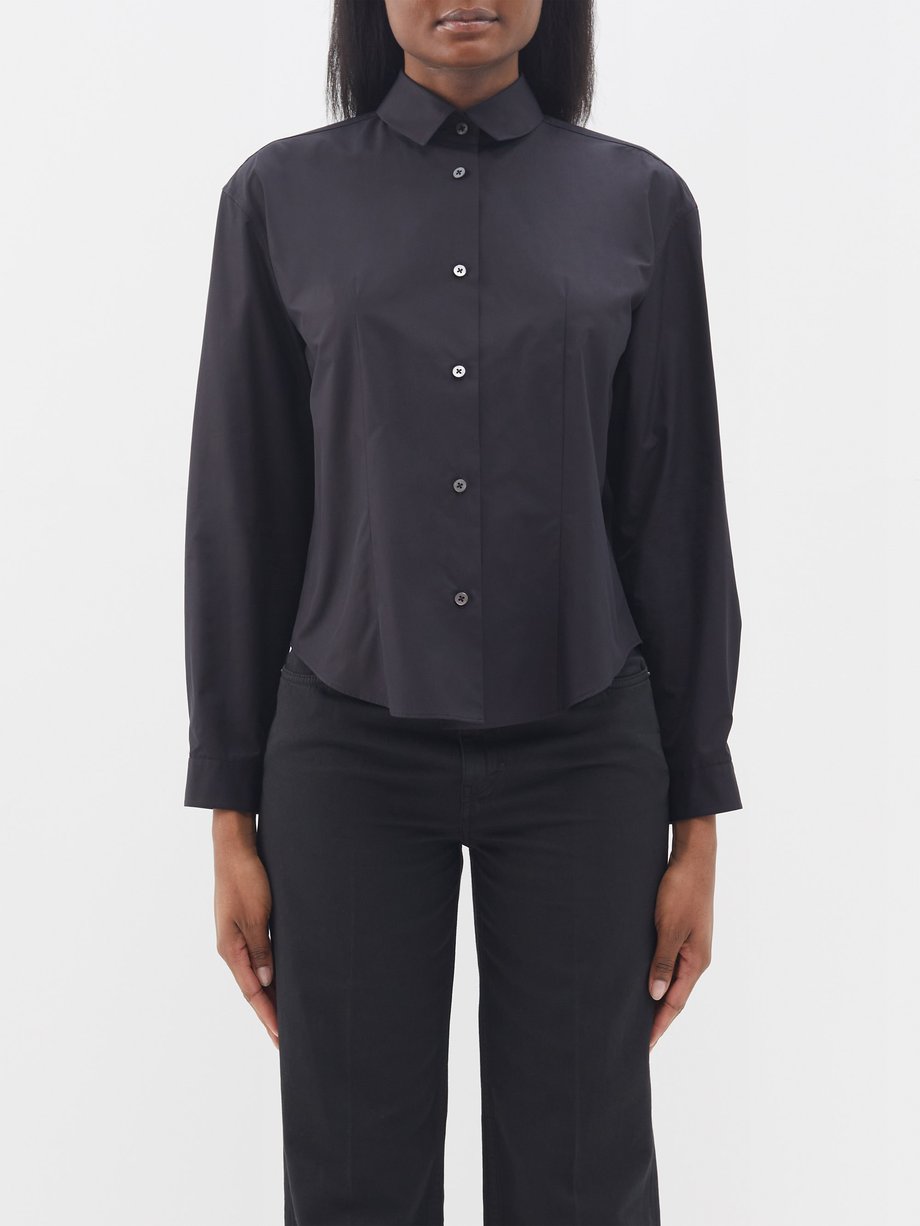 Black Baltica cotton-poplin shirt | The Row | MATCHES UK