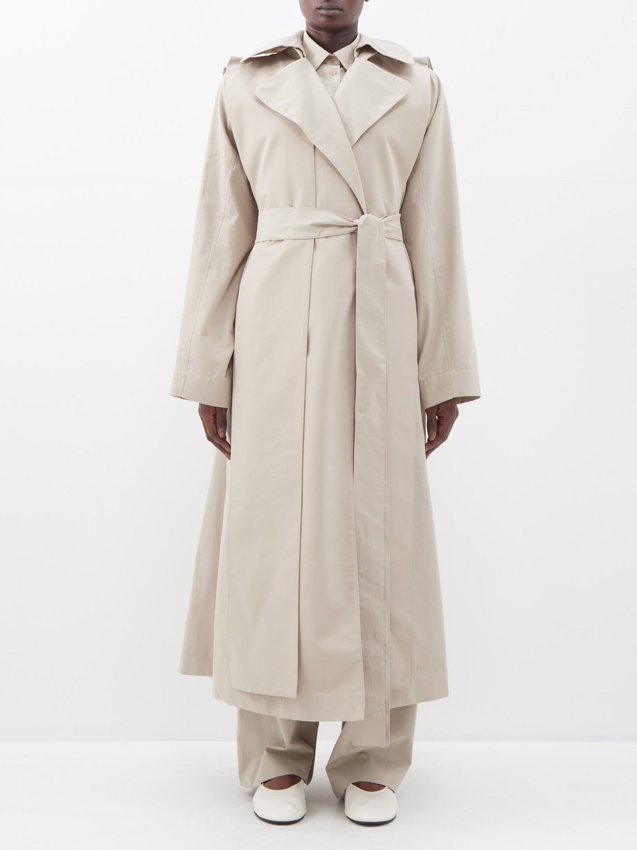 Stone Badva hooded cotton trench coat | The Row | MATCHESFASHION UK