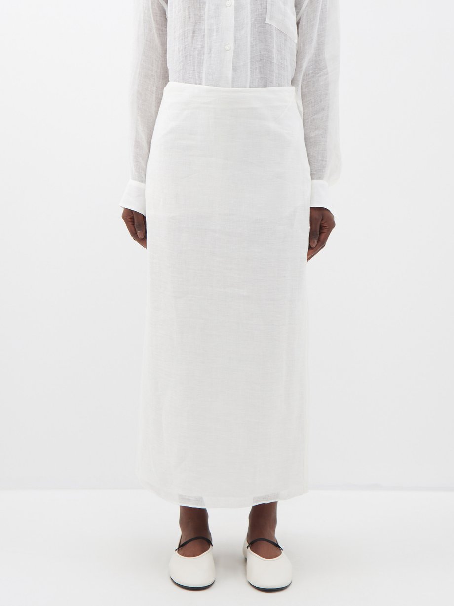 White Berth linen maxi skirt | The Row | MATCHES US