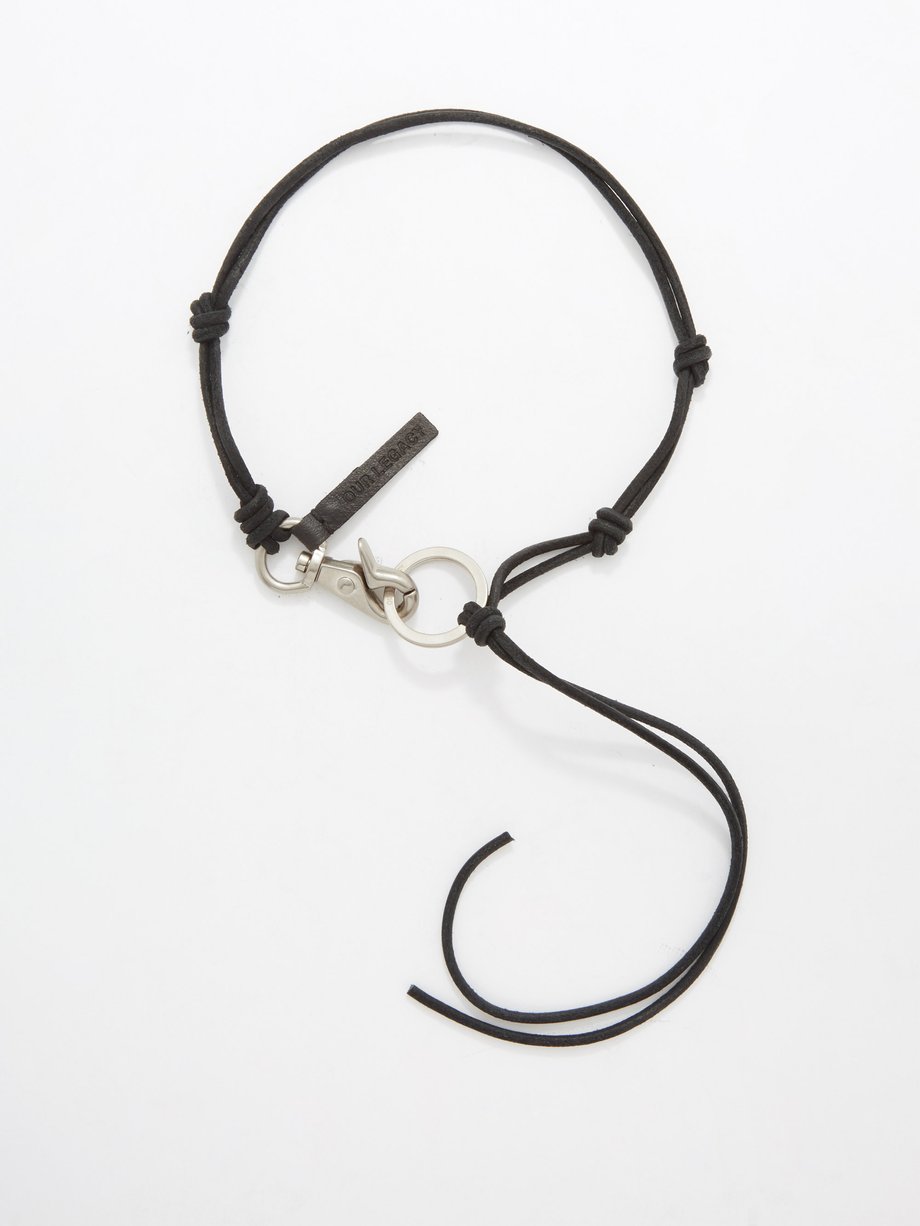 Black Ladon leather necklace | Our Legacy | MATCHES UK