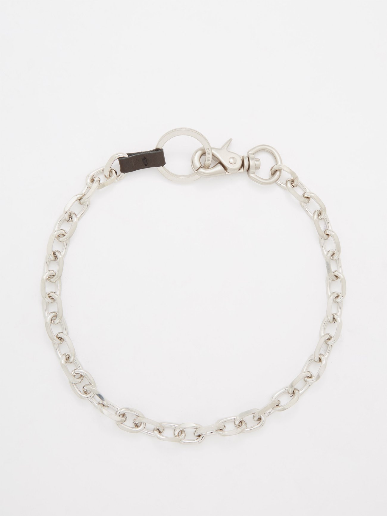 Silver Ladon chain metal necklace | Our Legacy | MATCHES UK