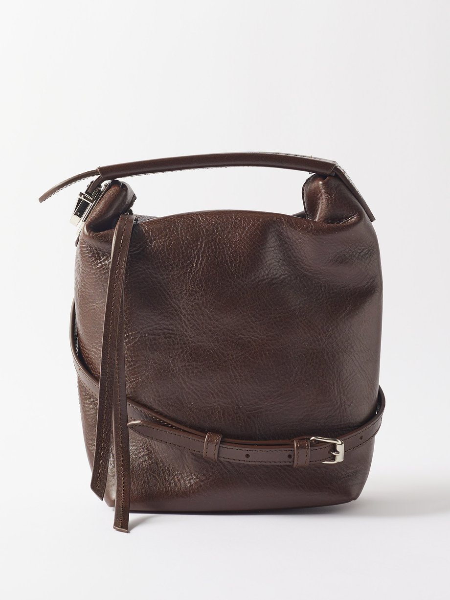 Brown Case grained-leather shoulder bag | Lemaire | MATCHESFASHION US