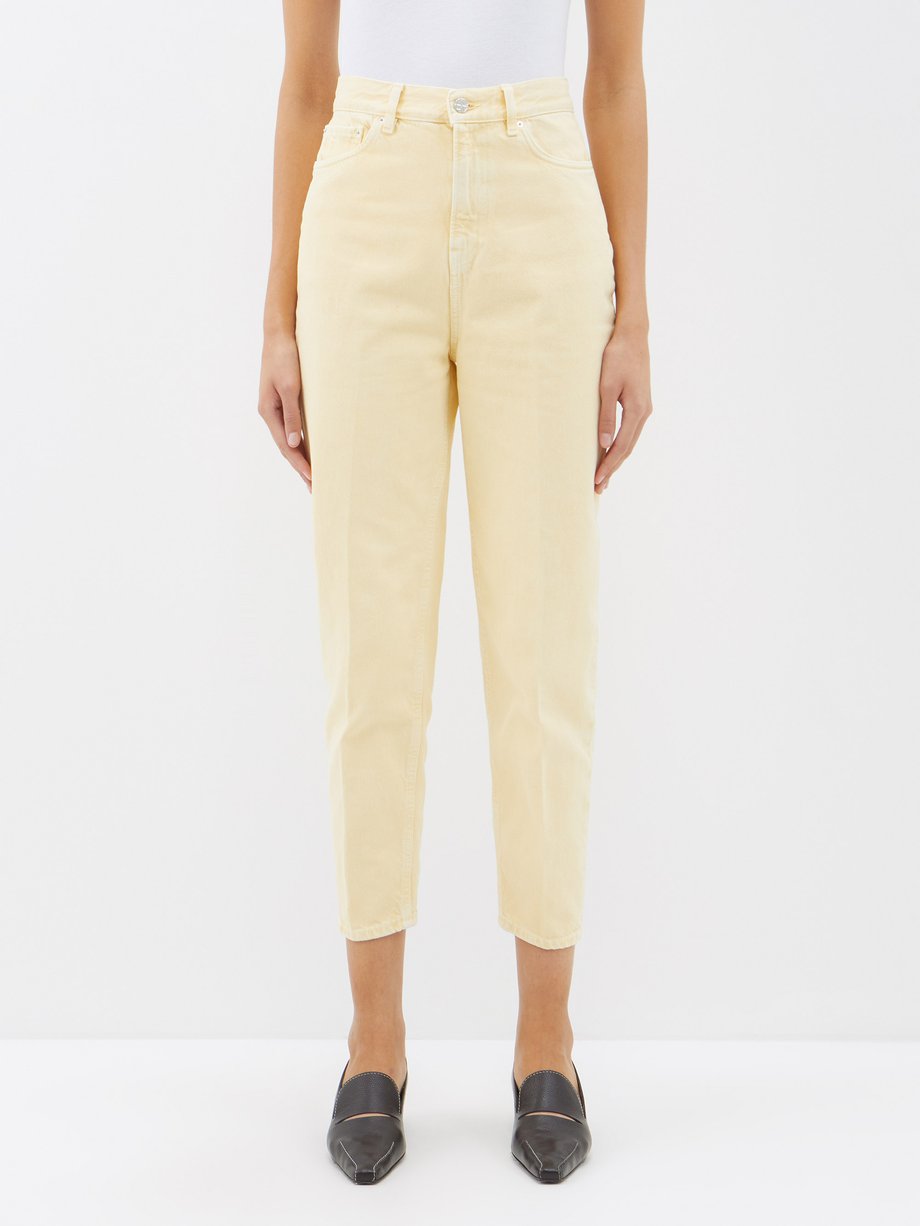Yellow High-rise carrot-leg jeans | Toteme | MATCHES UK