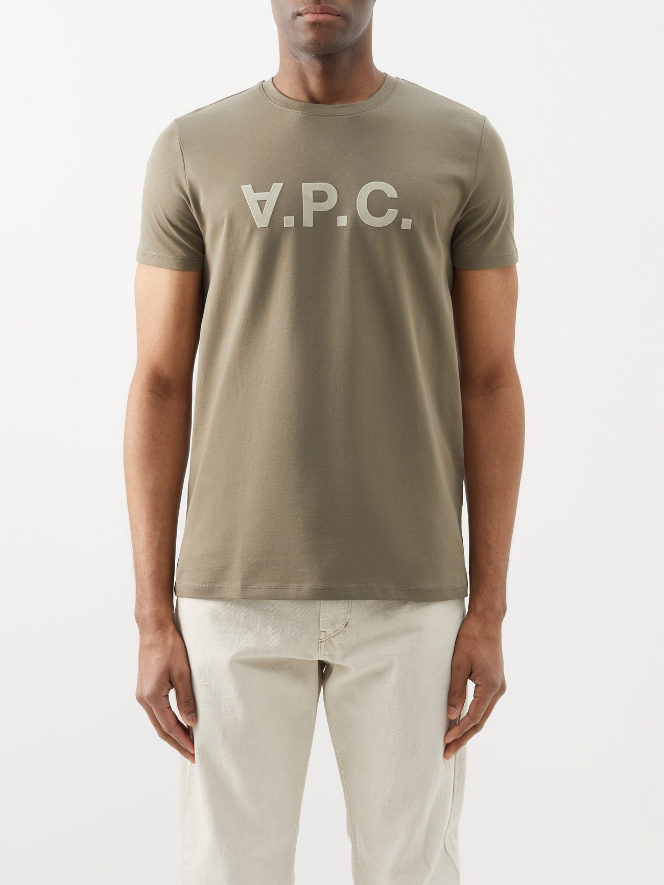 Frost stil krokodille Green VPC-flocked logo organic cotton-jersey T-shirt | A.P.C. |  MATCHESFASHION US