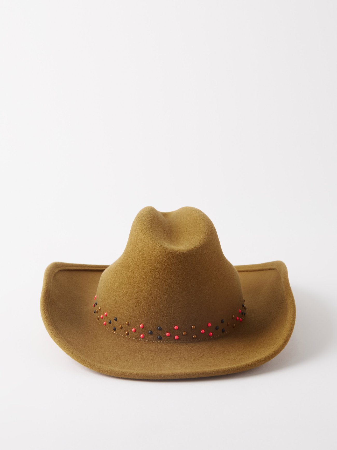 Austin Wool Felt Cowboy Hat in Green - Maison Michel