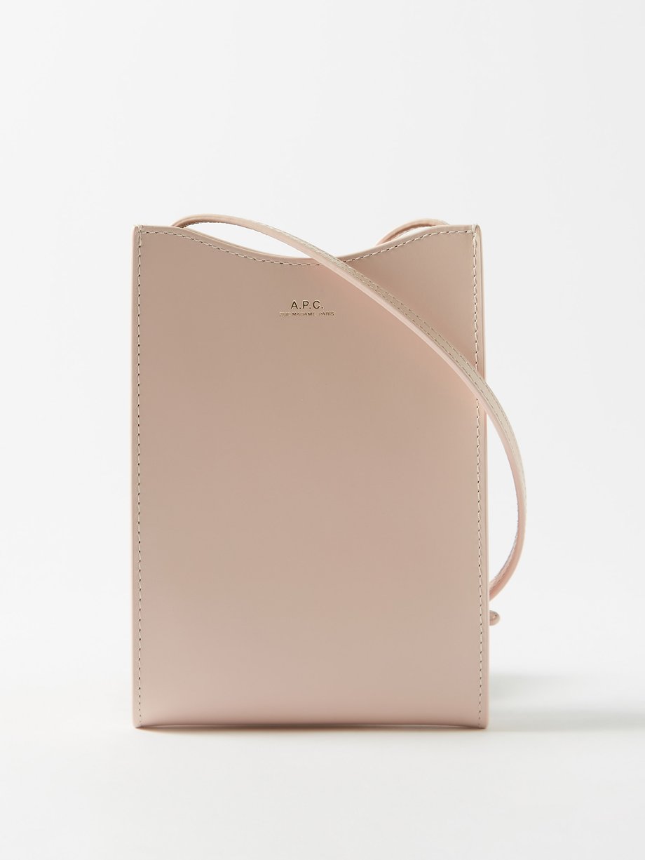 아페쎄 제이미 넥 파우치 (폰백)  A.P.C. Pink Jamie leather cross-body bag