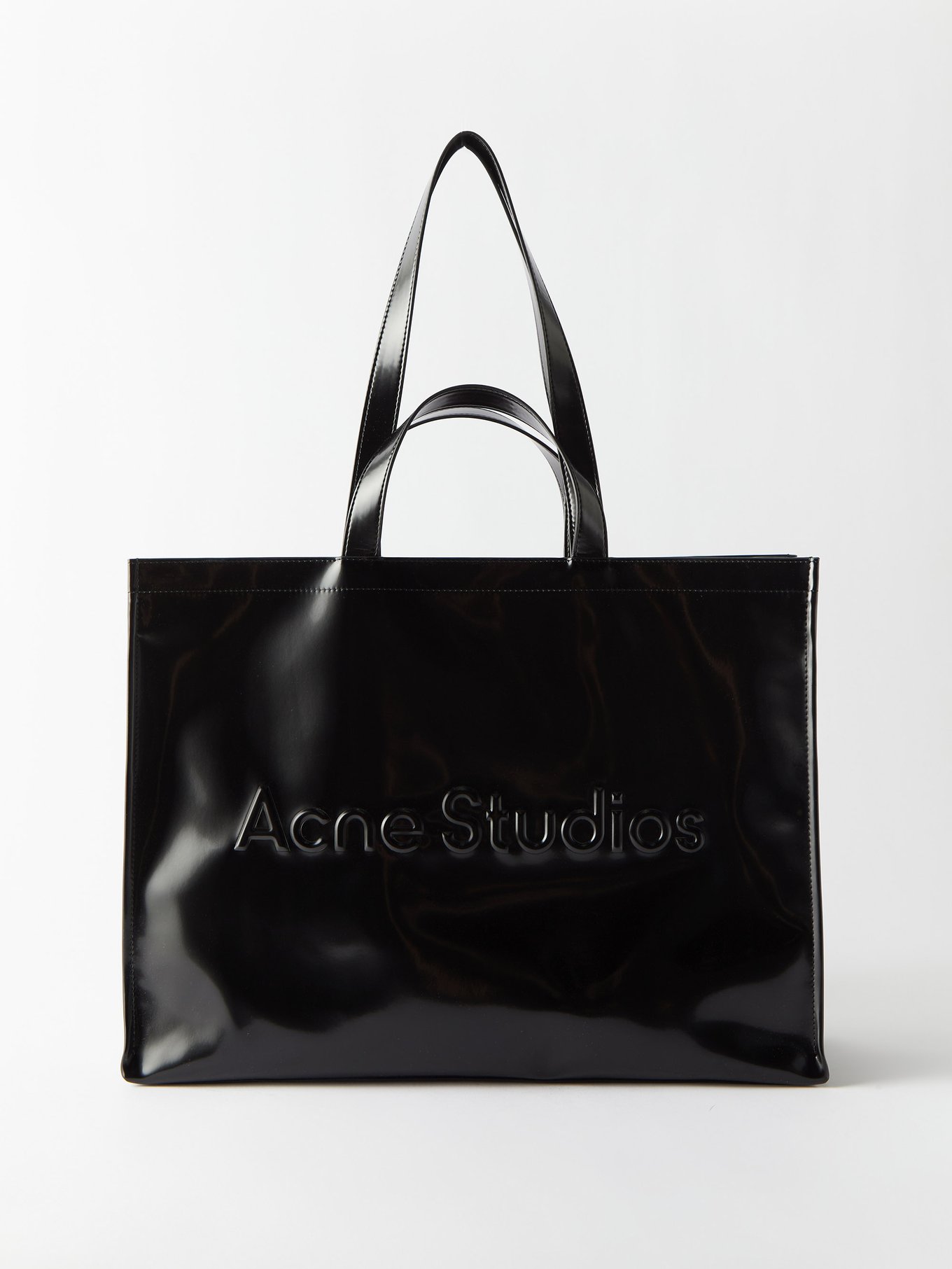 Logo-embossed rubber tote bag | Acne Studios