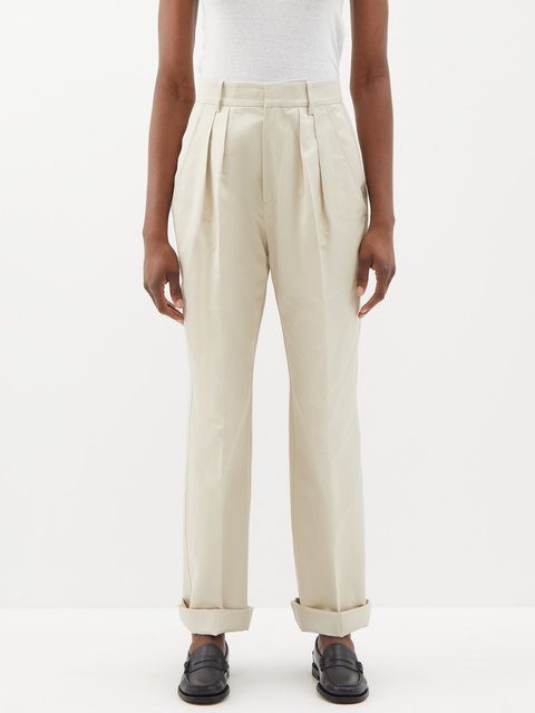 Beige Trousers with pleats Stella McCartney - Vitkac Canada