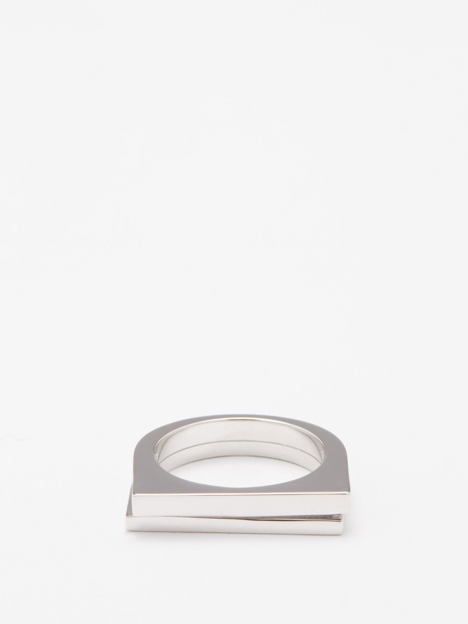 Tom Wood Tom Wood Step layered-band sterling-silver ring Silver ...