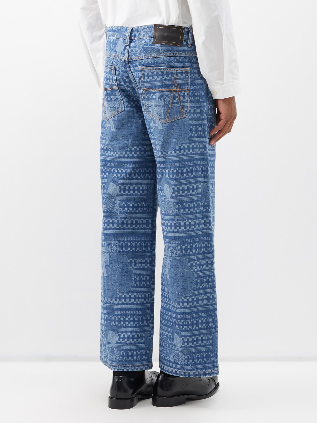 Ahluwalia All-Over Logo-Pattern Jeans