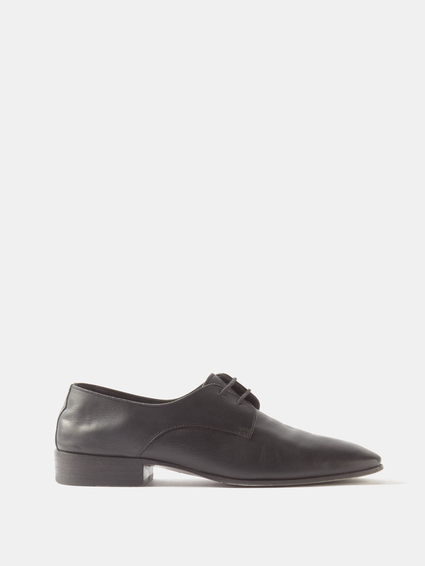 Dylan square-toe grained-leather shoes | The Row