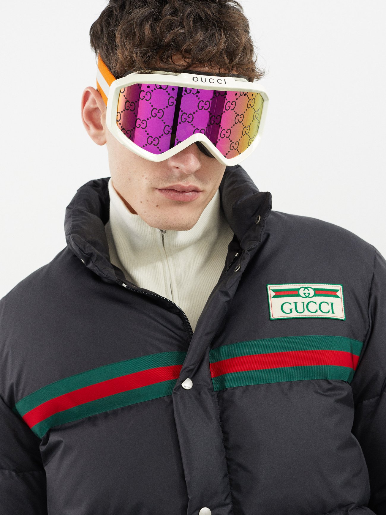 Gucci logo-print Ski Goggles - Pink