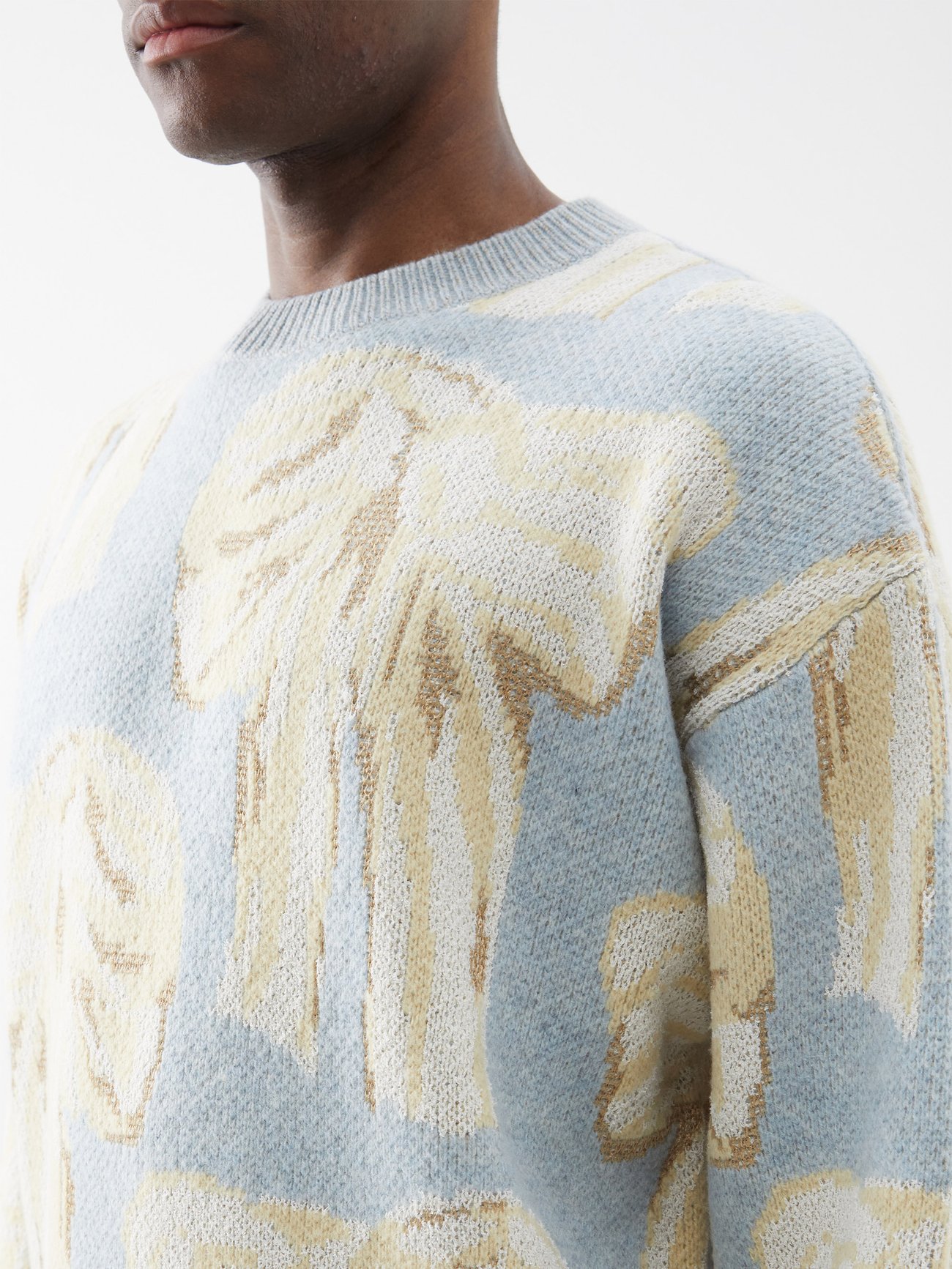 Acne Studios Jacquard Cotton-Blend Sweater