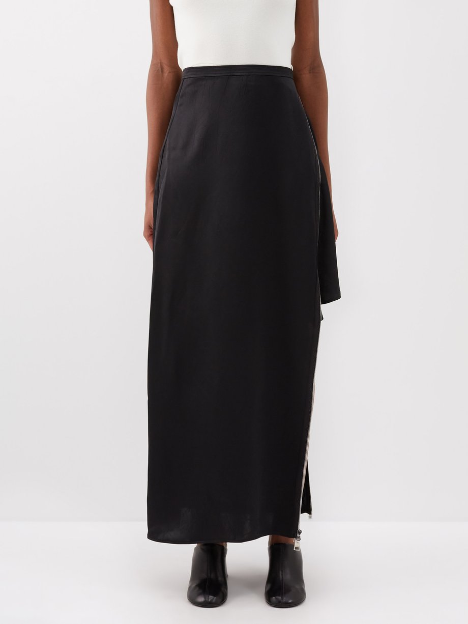 Satin Midi A-Line Skirt, Finery London