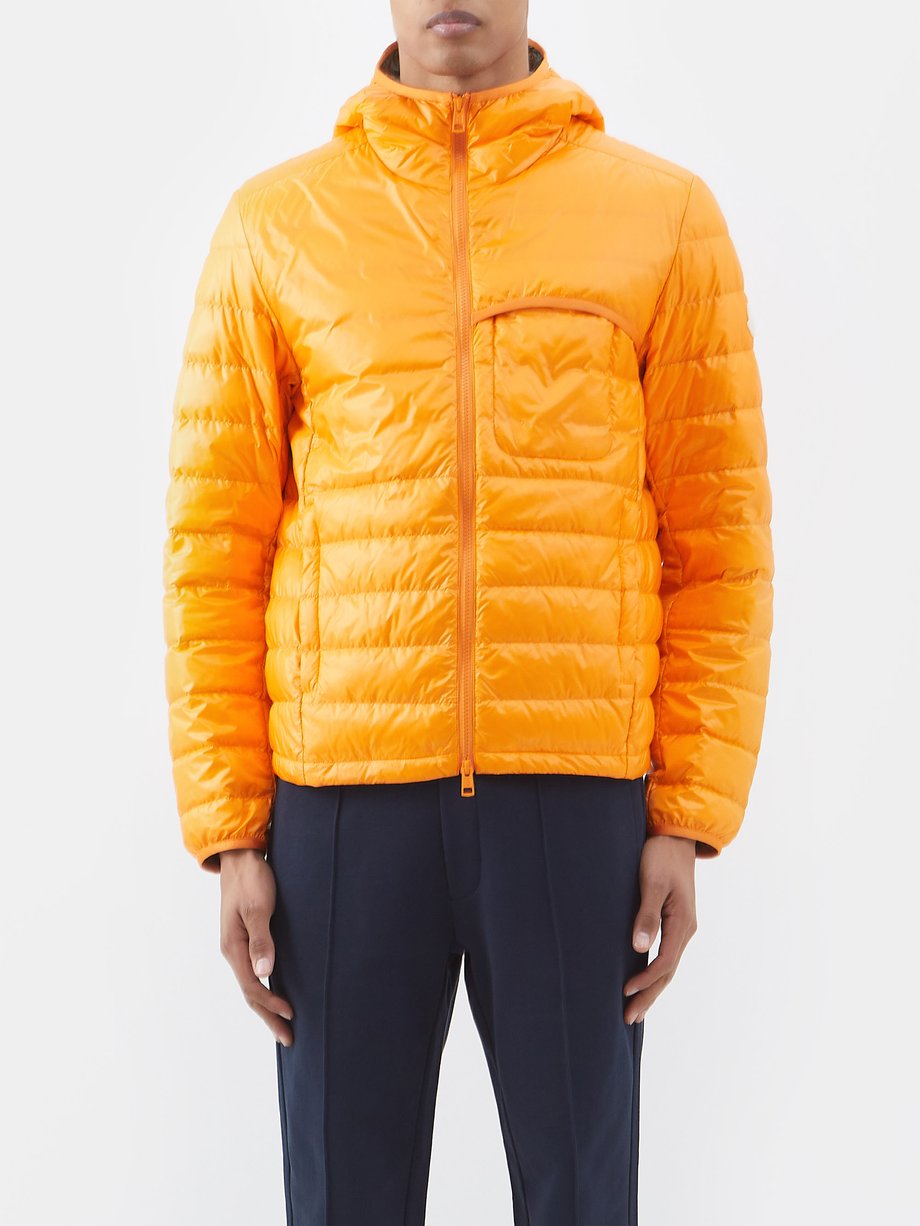 Orange Diverdo quilted hooded down jacket | Moncler | MATCHES UK