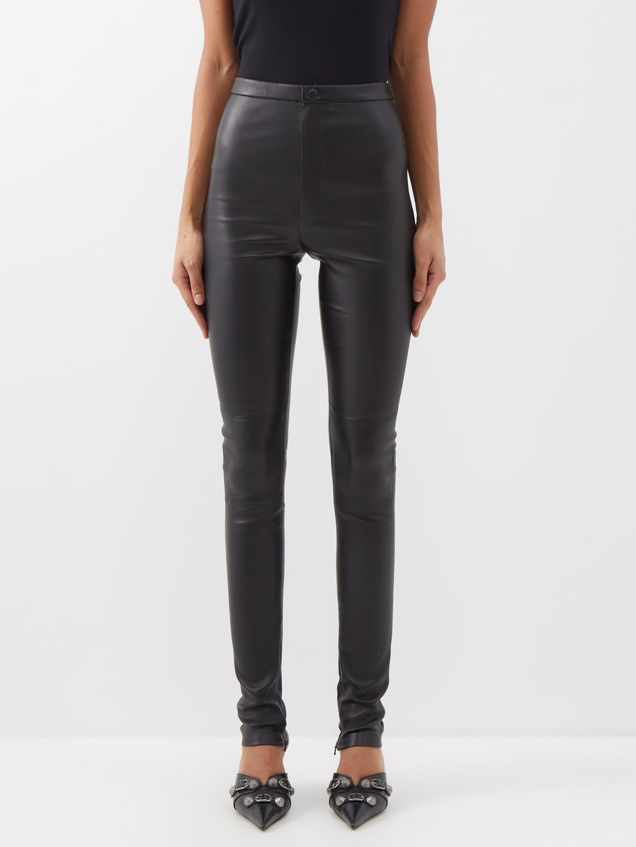 Black Slim-leg leather trousers | WARDROBE.NYC | MATCHESFASHION UK