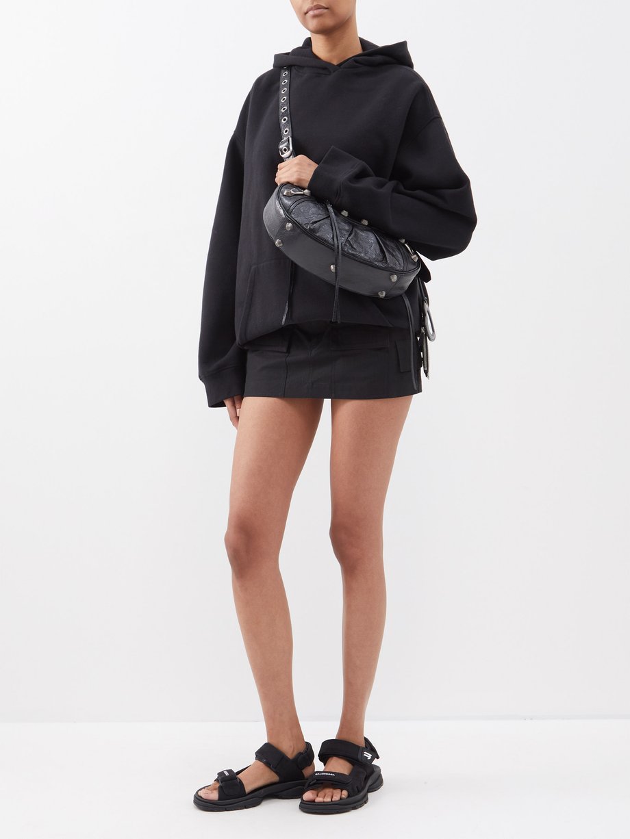 Wardrobe NYC Cotton Midi Cargo Skirt in Black