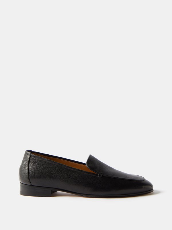 The Row Adam grained-leather loafers