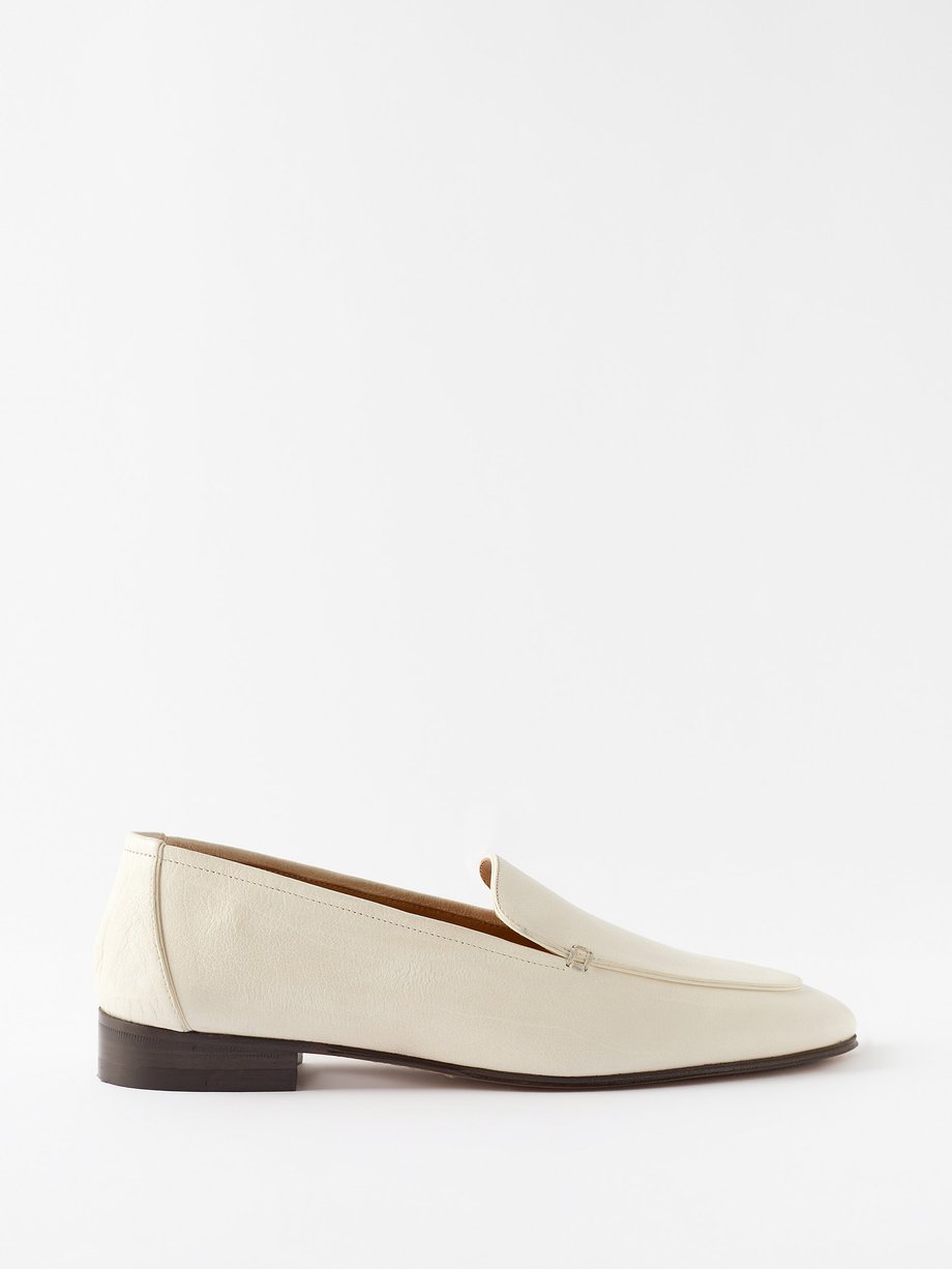 White Adam leather loafers | The Row | MATCHES UK