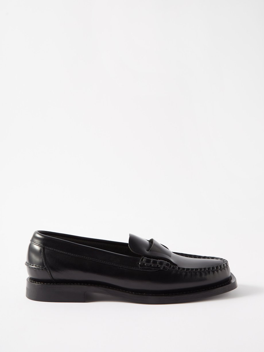 헤레우 Hereu Black Sineu leather loafers