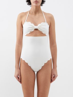 Marysia Antibes cutout scalloped swimsuit