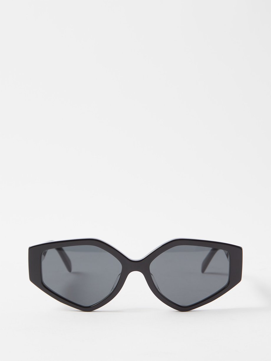 Black Cat-eye acetate sunglasses | Celine Eyewear | MATCHES UK