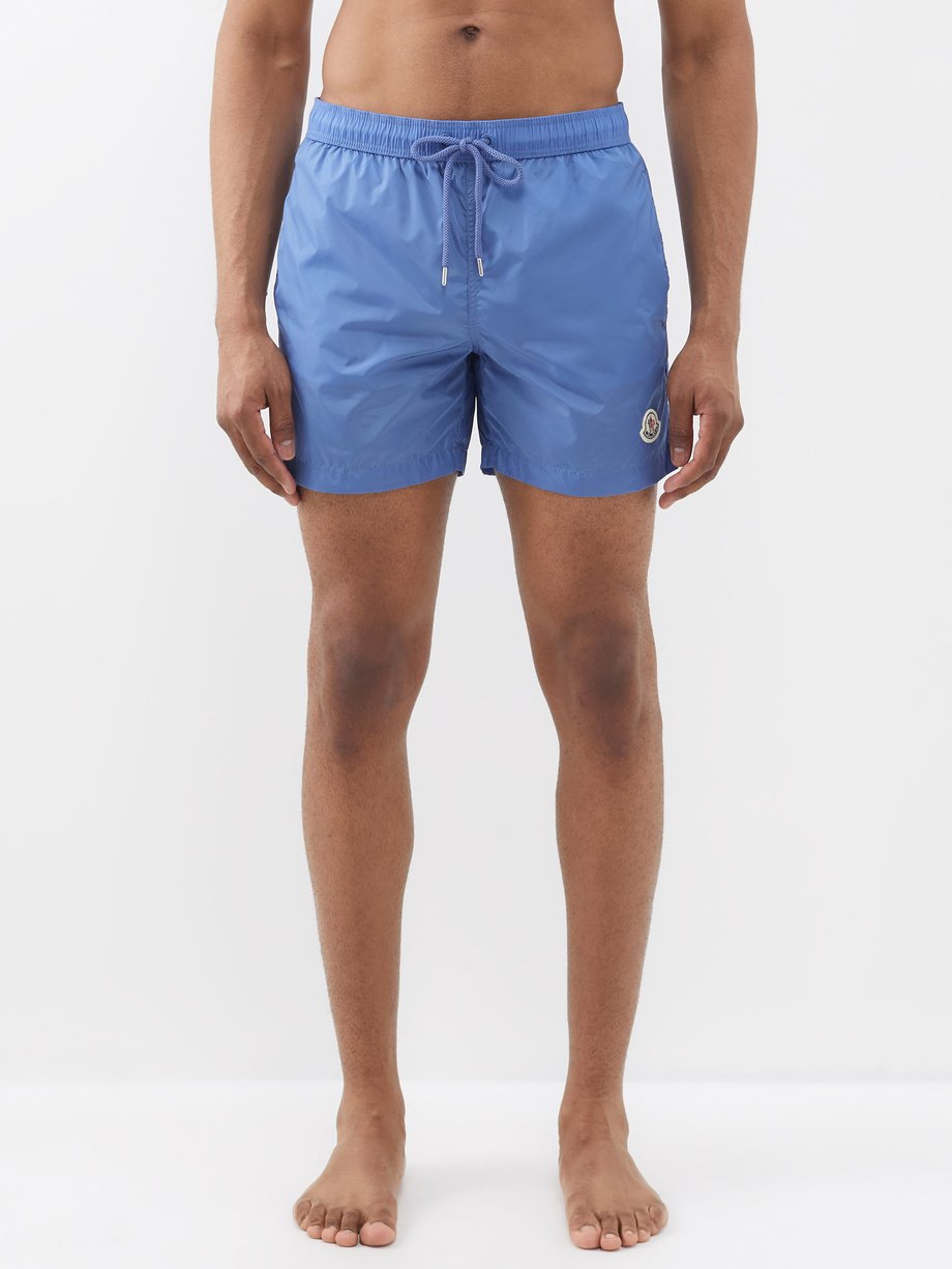 Blue Logo-patch technical-nylon swim shorts | Moncler | MATCHESFASHION UK