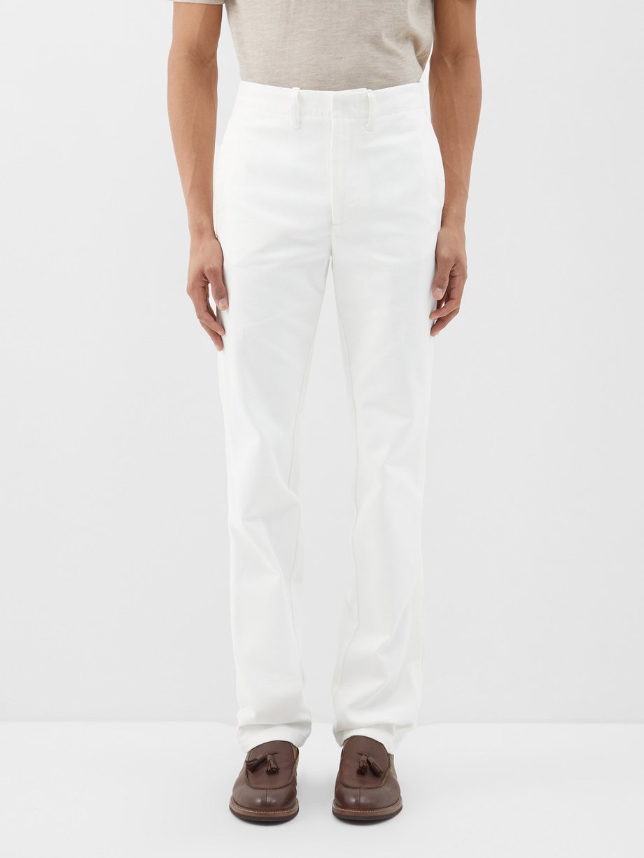 White Rhys organic-cotton corduroy trousers | Gabriela Hearst | MATCHES UK