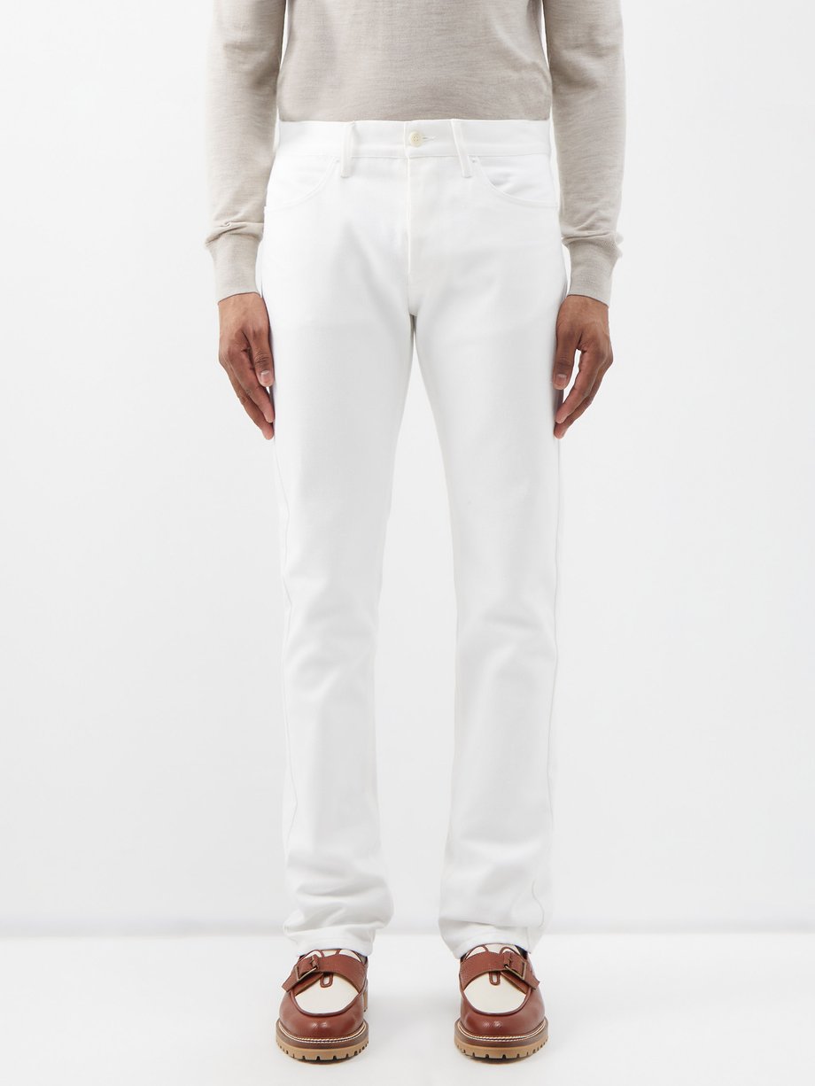 White Anthony organic-cotton straight-leg jeans | Gabriela Hearst ...