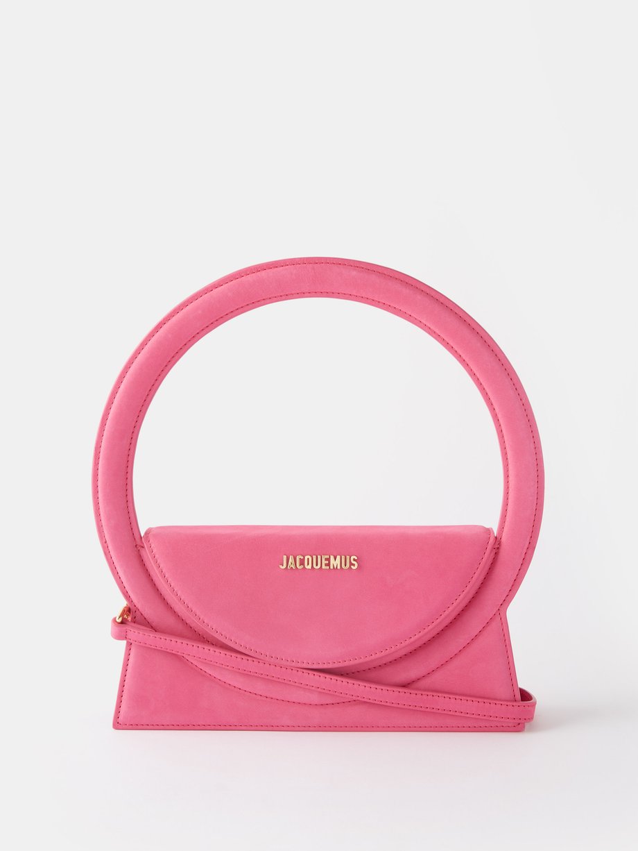 Pink Rond circle-handle leather handbag | Jacquemus | MATCHESFASHION UK