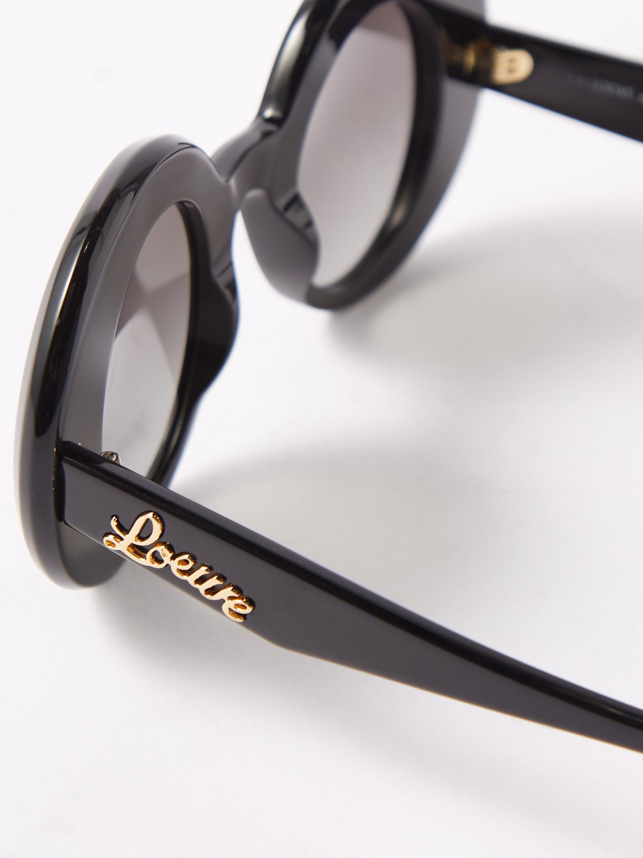 Black Oversized round acetate sunglasses, LOEWE