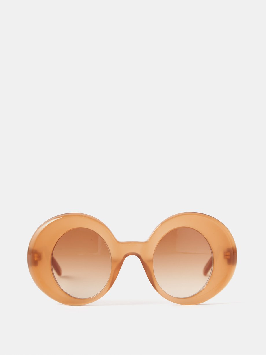 round sunglasses brown
